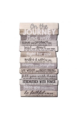 Wall Décor MDF Medium Stacked Wood Journey 8 1/2 x
