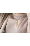 DAILY BREAD ARABIC CROSS NECKLACE (GOLD)