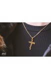 SC0146 - YOUR KINGDOM COME ARABIC CROSS NECKLACE GOLD PLATED - ليأت ملكوتك - - 2 