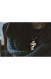 SC0147 - YOUR WILL BE DONE ARABIC CROSS NECKLACE GOLD PLATED - لتكن مشيئتك - - 1 