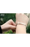 SC0128 - JESUS THIN BANGLE SILVER - - 2 