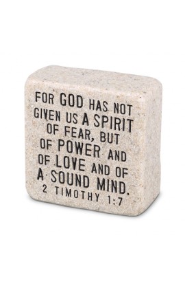 Plaque Cast Stone Scripture Stone Fearless