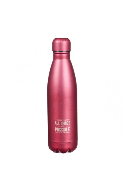 FLS023 - SS Water Bottle All Things Possible - - 1 