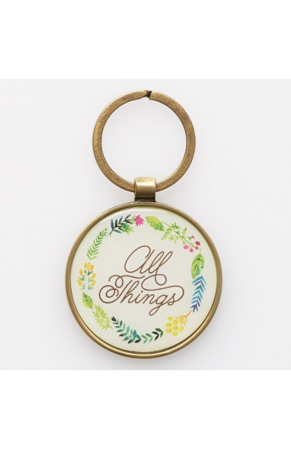 KMO054 - Keyring in Tin All Things Mt 19:26 - - 1 