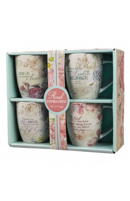 Floral Inspirations Inspirational Mugs - 4 Set