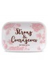 LCP51165 - Tray Ceramic Rectangle Pretty Prints Strong & Courageous - - 1 