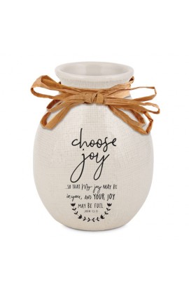 Vase Ceramic Hand Drawn Doodles Choose Joy