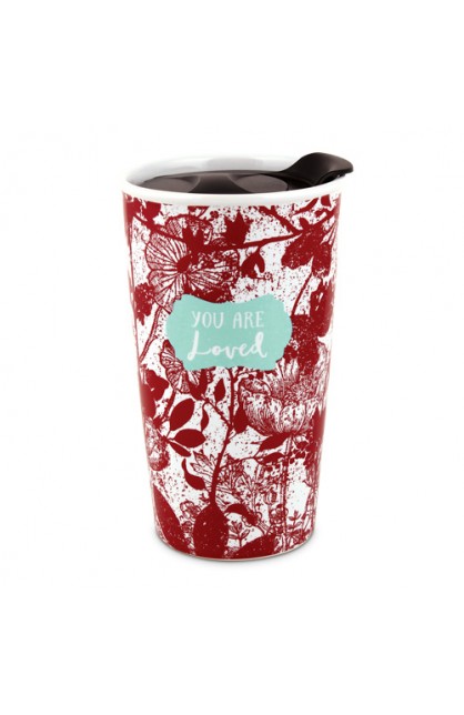 LCP15062 - Tumbler Mug Ceramic Pretty Prints You Are Loved - - 1 