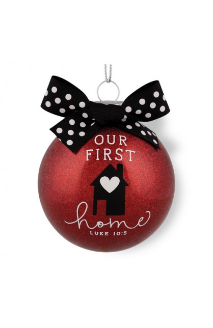 LCP12622 - Christmas Ornament Glass Special Moments Our First Home - - 1 
