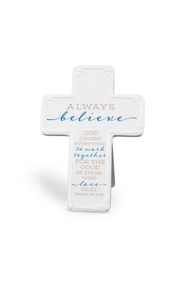 LCP11990 - Cross Ceramic Scripture Blessings Always Believe - - 1 