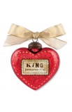 LCP12557 - Christmas Ornament Glass Vintage Hearts King - - 1 