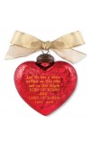 LCP12557 - Christmas Ornament Glass Vintage Hearts King - - 2 