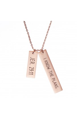 DOUBLE BAR DROP I KNOW THE PANS NECKLACE