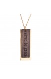 SAVED BY GRACE METAL AND WOOD NECKLACE