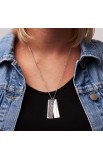 SAVED CUTOUT DOUBLE BAR NECKLACE