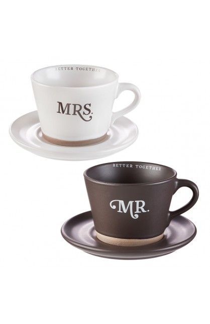 MUGS16 - Mug Set 4pc Mr & Mrs - - 1 