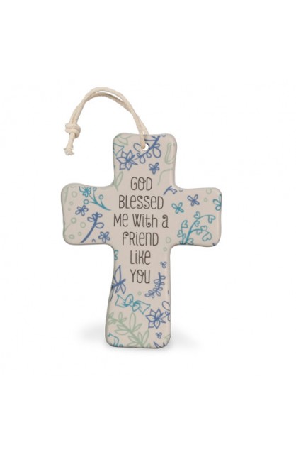 LCP11846 - Cross Ceramic Natural Blessings God Blessed Me - - 1 