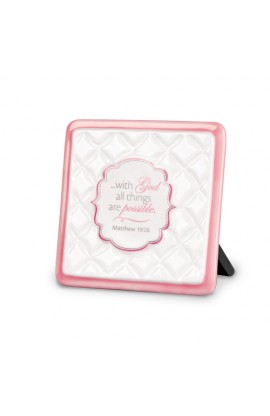 Plaque Ceramic Pattern of Praise With God All Things are Possible