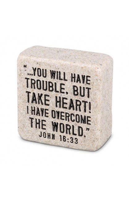 LCP40715 - Tabletop Scripture Stone Take Heart2.25 - - 1 