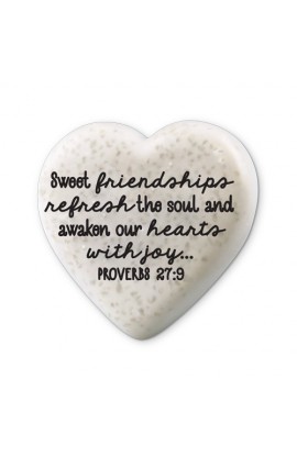 Plaque Cast Stone Scripture Stone Hearts of Hope Friendships