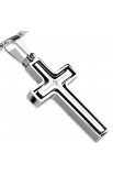 ST0288 - ST Cut out Latin Cross Charm Pendant with Clear CZ - - 1 
