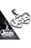 ST0296 - ST Jesus Love Heart Pendant - - 1 