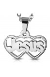 ST0296 - ST Jesus Love Heart Pendant - - 2 