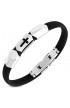 ST0303 - Rubber Bracelet with Latin Cross Watch Style - - 1 