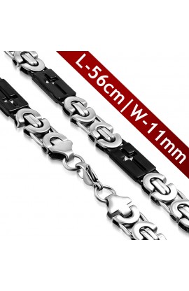 CHZ150 ST Lobster Claw Clasp Cross Tag Link Chain