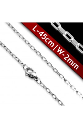 CLH005 ST Lobster Claw Clasp Oval Link Chain