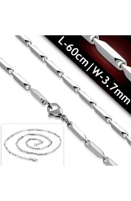 ST0350 - ST Lobster Claw Clasp Prism Cut Link Chain - - 1 