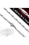 ST0350 - ST Lobster Claw Clasp Prism Cut Link Chain - - 1 