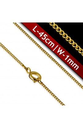 ST0354 - Gold Plated ST Spring Ring Clasp Lock Link Chain - - 1 