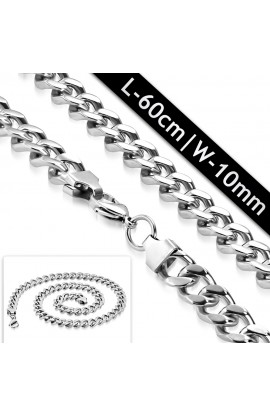 CLH316 ST Lobster Claw Clasp Link Curb Cuban Chain