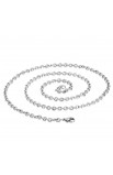 ST0357 - ST Lobster Claw Clasp Oval Link Chain - - 2 