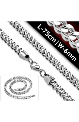 CTX110 ST Lobster Claw Clasp Wheat Link Chain