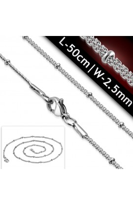 CVM113 ST Lobster Claw Clasp Mesh Ball Link Chain
