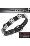 ST0456 - Genuine Leather Cross Circle Stud Belt Buckle Bracelet - - 1 