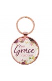 KMO084 - Keyring in Tin His Grace Is Enough 2 Cor 12:9 - - 1 