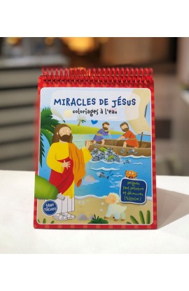 BK2588 - FRENCH MIRACLES OF JESUS WATER DOODLE BOOK - - 1 