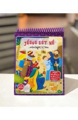 BK2589 - FRENCH WHEN JESUS WAS BORN WATER DOODLE BOOK - - 1 