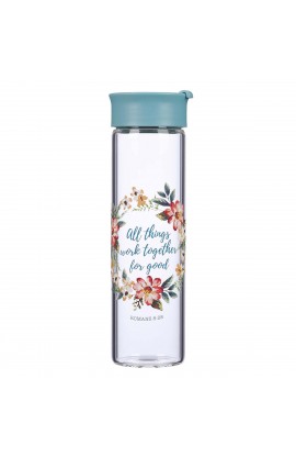 WBT137 - Water Bottle Glass All Things Work Together Rom 8:28 - - 1 