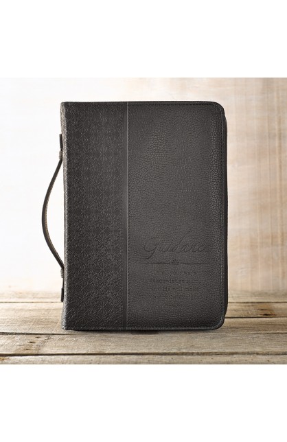 BBM495 - Guidance LuxLeather Bible Cover in Black Medium - - 1 