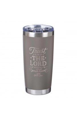 SMUG191 - Mug SSteel Travel Gray Trust In The Lord Prov 3:5 - - 1 