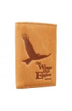 WT058 - Eagle Tri-Fold in Saddle Tan - Isaiah 40:31 Leather Wallet - - 4 
