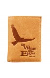 WT058 - Eagle Tri-Fold in Saddle Tan - Isaiah 40:31 Leather Wallet - - 5 