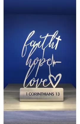 HD0042 - 10 CM FAITH HOPE LOVE ST - - 1 