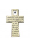 LCP11800 - Cross Wall Cast Stone Bless You w/Cross Charm - - 1 