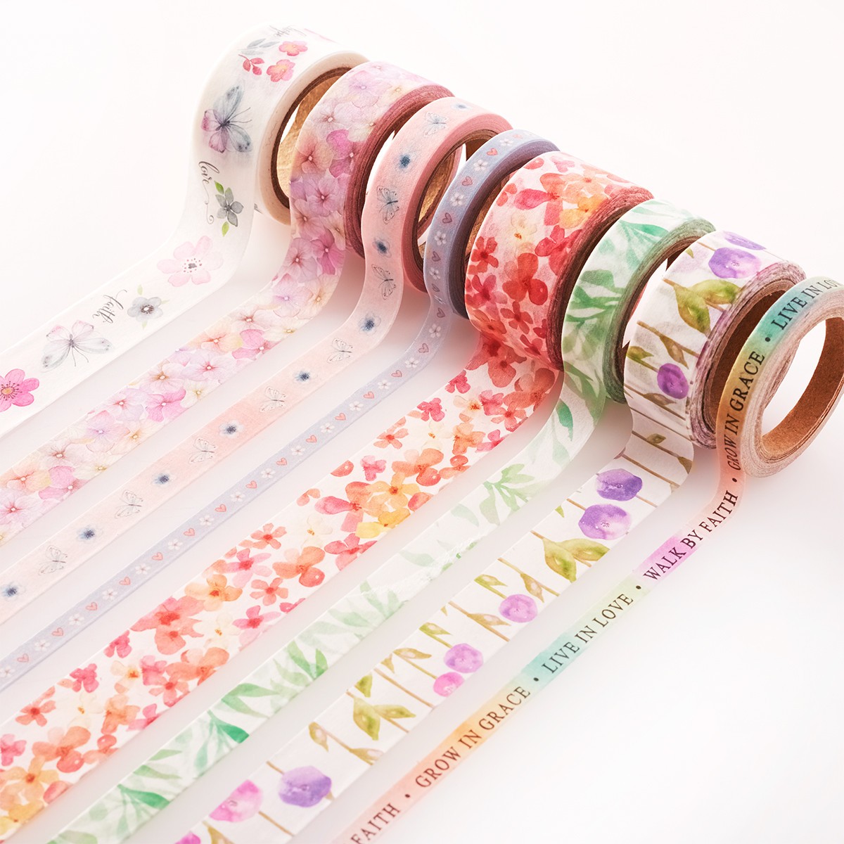 Washi Tape Set 8pc Blossoms of Blessings - AYAT Online