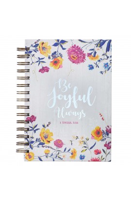 JLW079 - Journal Wirebound LG Floral Be Joyful - - 1 